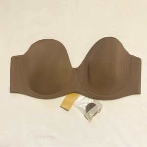 *NWT* Delimira Brown-Purple Strapless Convertible Multi-Way Bra #W593, Sz 46DD